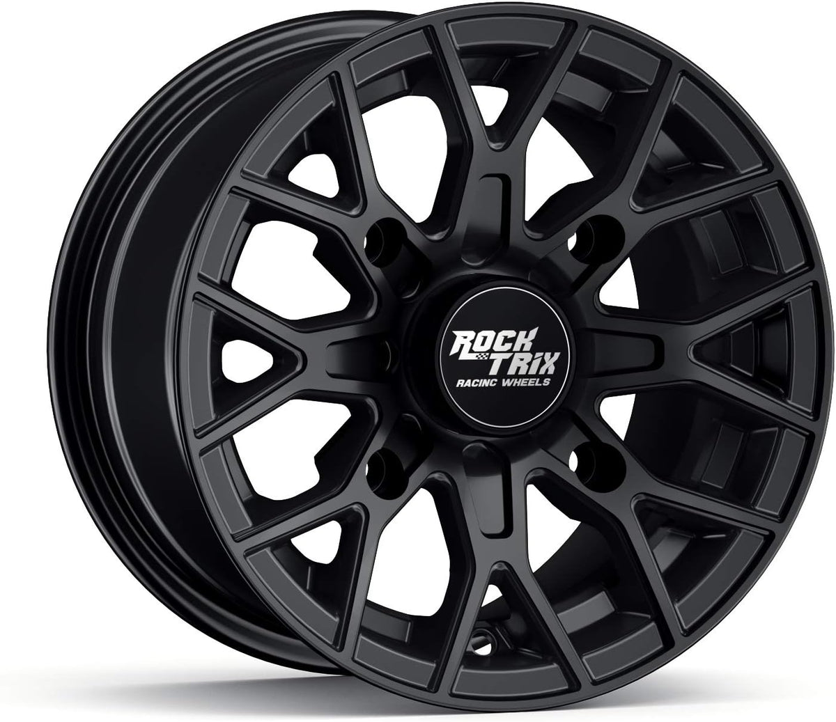 12x7 Black ATV Wheels Set of 4 L603583