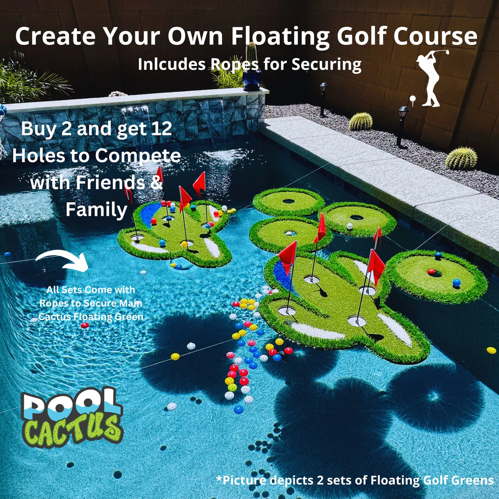 Floating Golf Green with 60 Multi Colored Floating Golf Balls I127918
