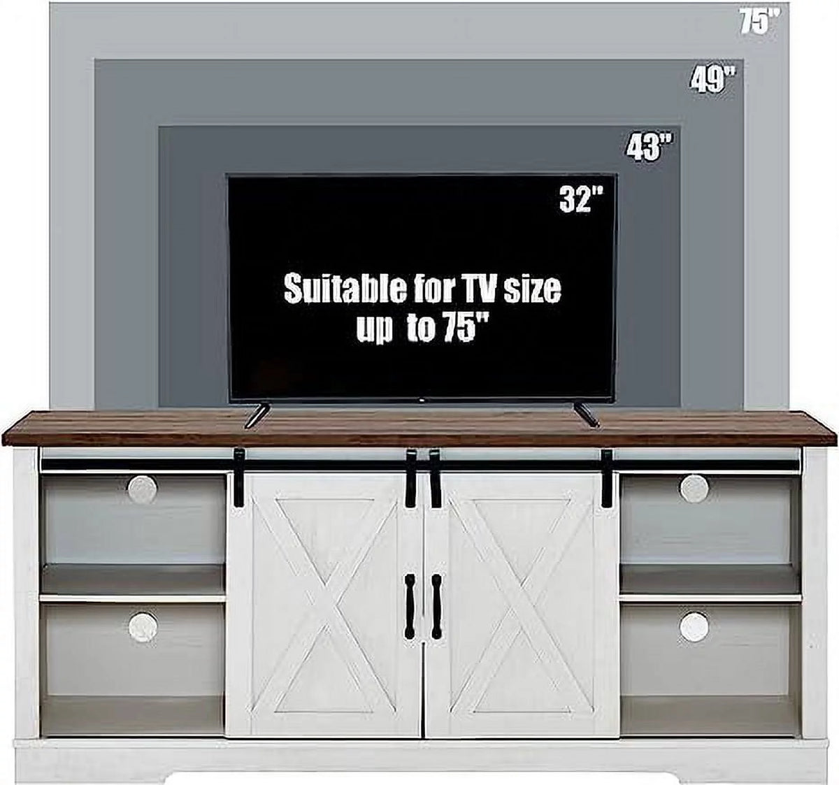 Farmhouse TV Stand for 75 Inches TVs H401769