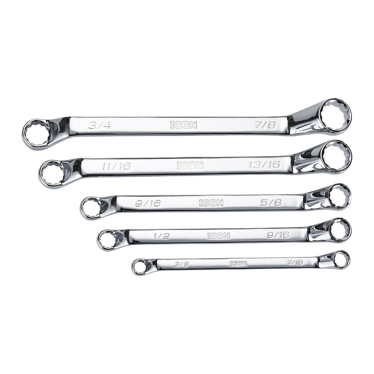 5 Piece SAE Offset Box Wrench Set D609