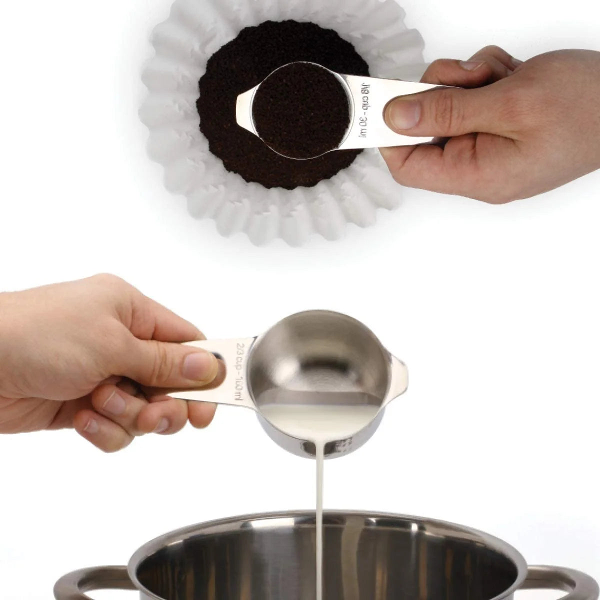 18/8 Stainless Steel 7 Piece Measuring Cups Set U192