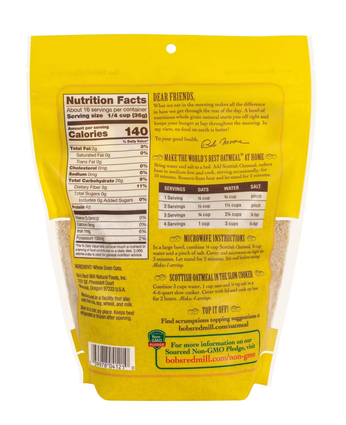 Scottish Oatmeal 20-Ounce Pack Of 4 W632