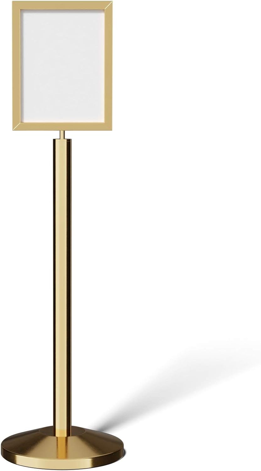 Black 11 x 14 Inch Pedestal Standing Floor Sign Frame I88662