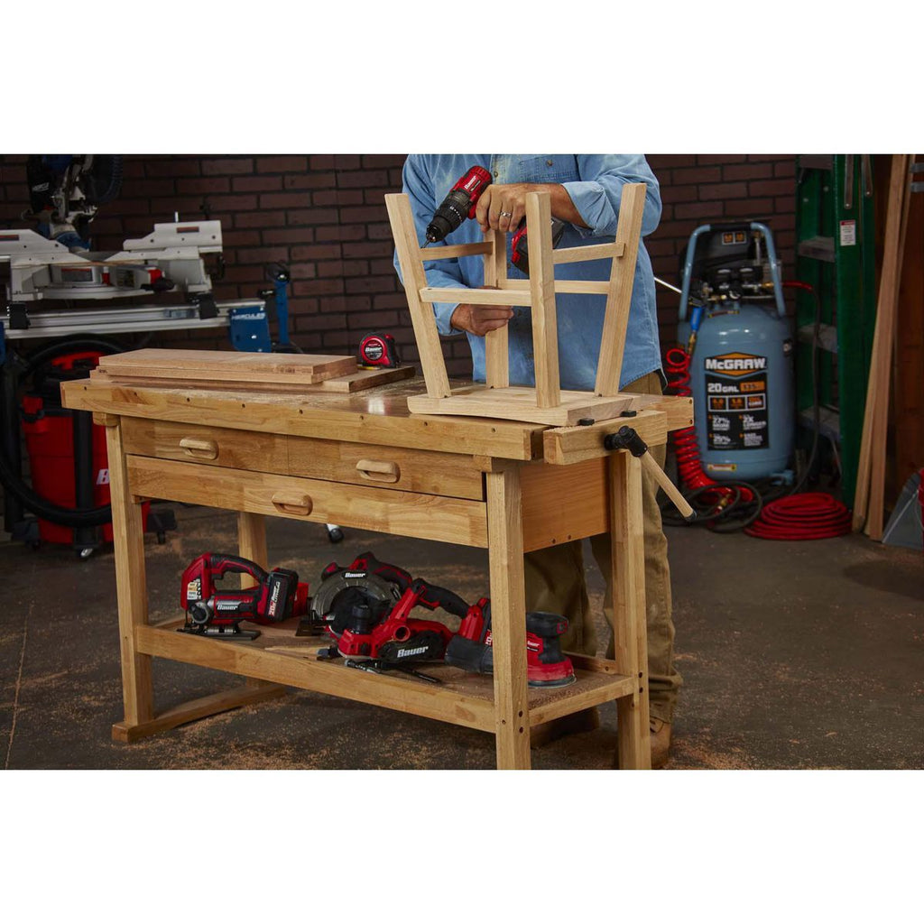 60 in. 3-Drawer Hardwood Workbench P6191