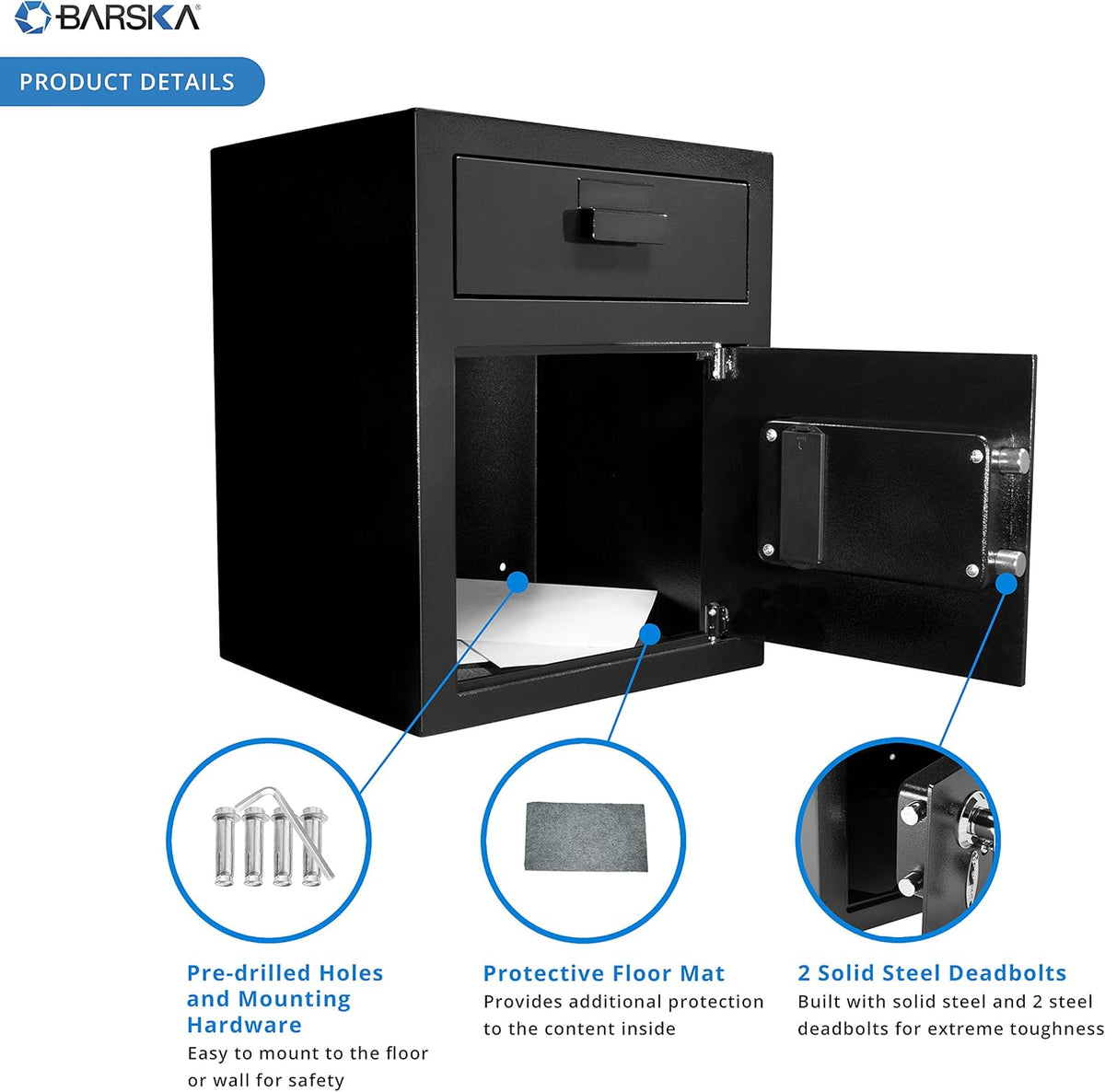 Digital Keypad Drop Safe with Front Load Drop Box R861