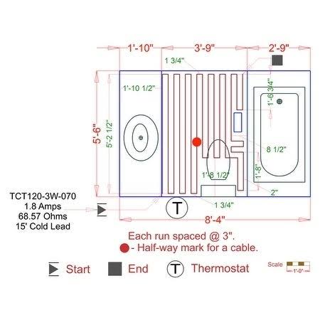 120V Floor Heating Cable Z946