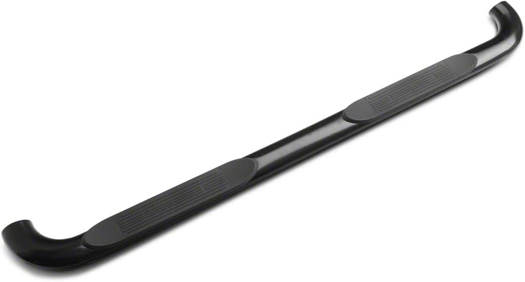 Black 4-Inch Oval Bent End Side Step Bars E596