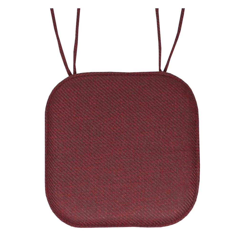 Burgundy Herringbone Memory Foam Chair Pad 6 Pack C754