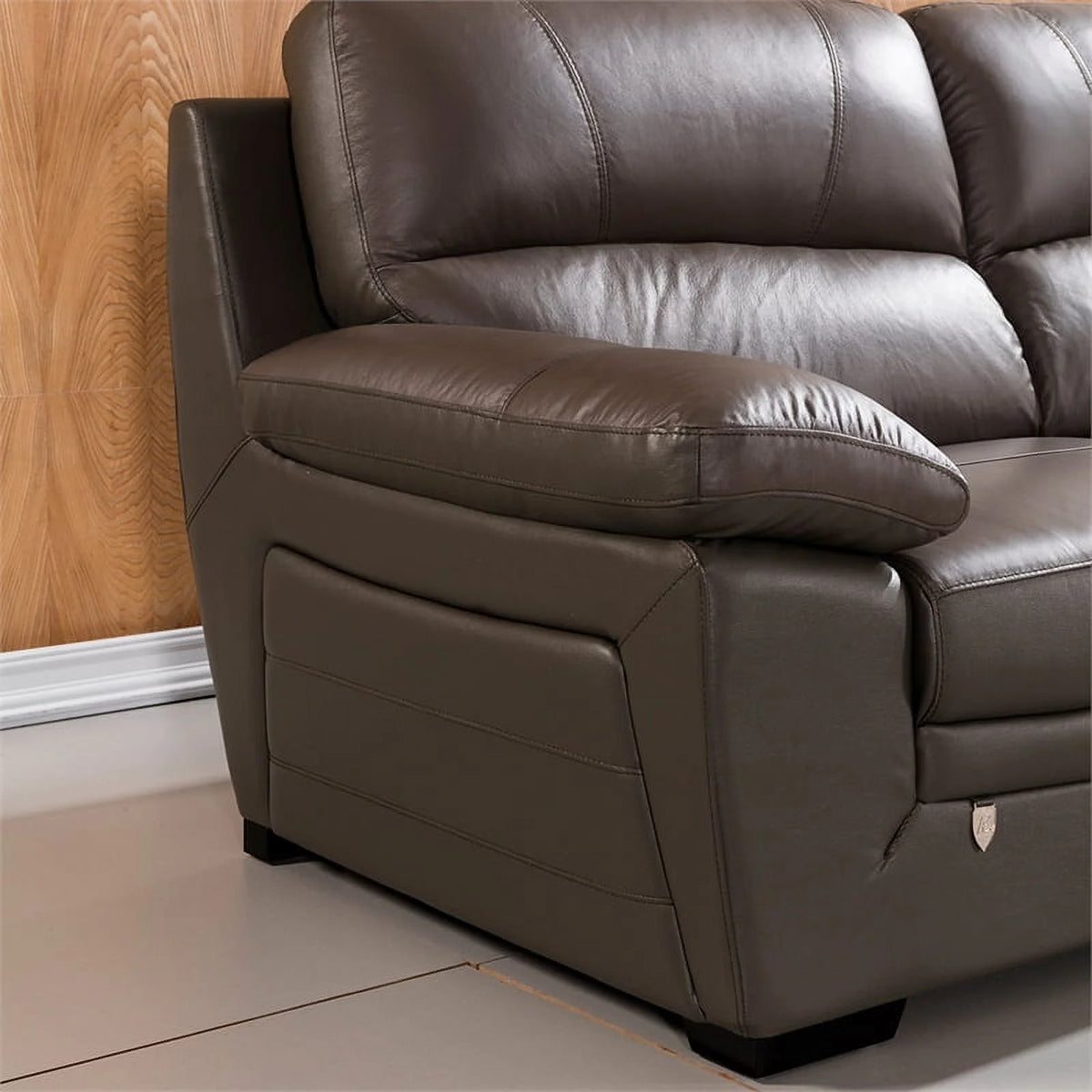 Italian Leather Sofa D443