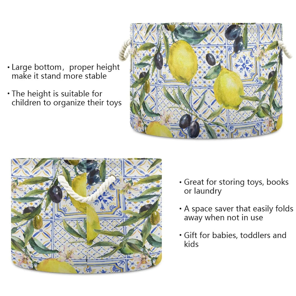 Collapsible Storage Basket with Handle, 20x20x14 in Q893588