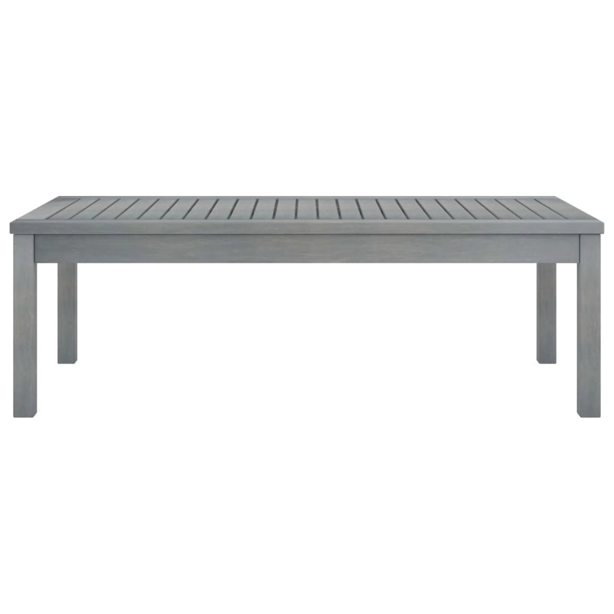 Gray Wooden Coffee Table with Slatted Tabletop F9383