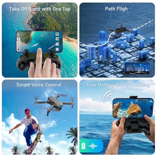 1080P HD FPV Camera Drone with Brushless Motor, 2 Batteries, Foldable S761363