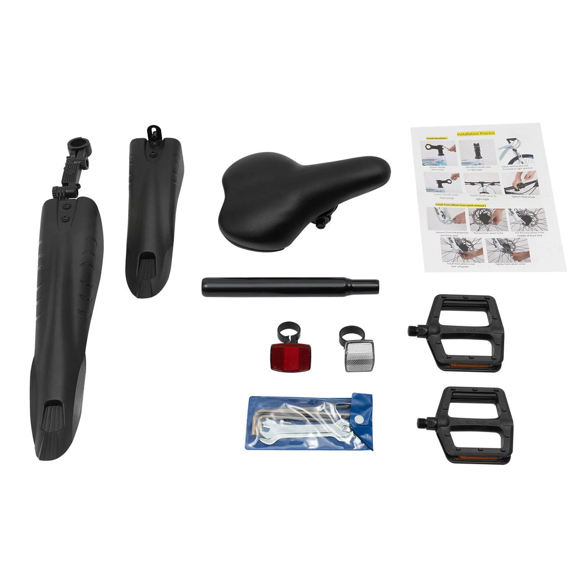 Folding Mountain Bike Carbon Steel Full Suspension Black T183795