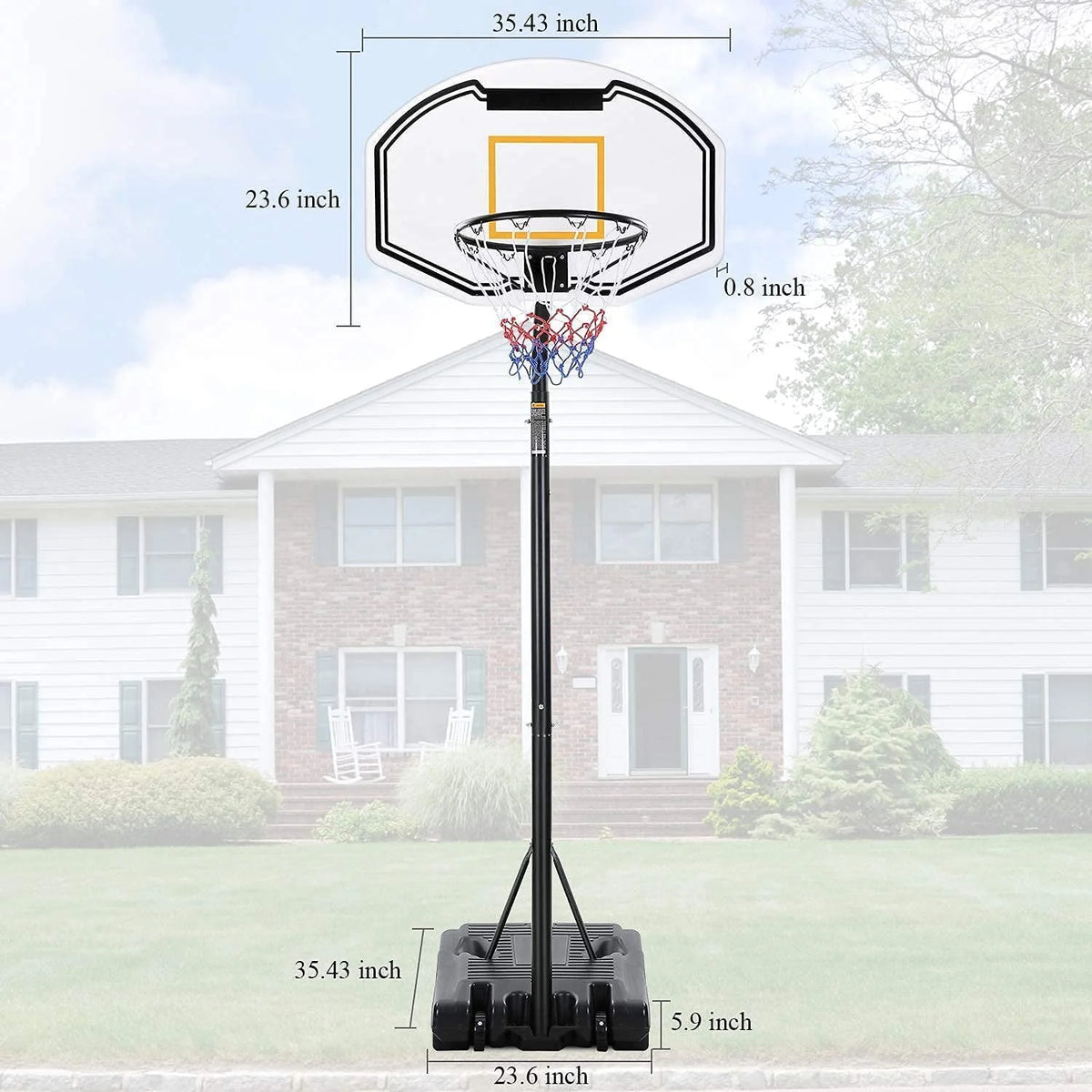Portable Basketball Hoop with Adjustable Height T9236
