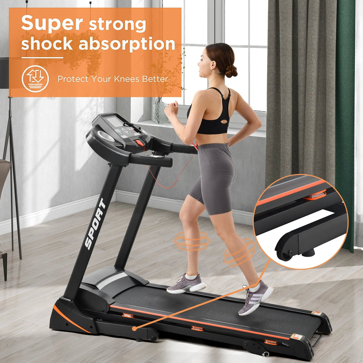 3.5HP Folding Treadmill with Incline U450684