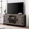 Grey 60 Inch Wood TV Stand with 6 Storage W284068