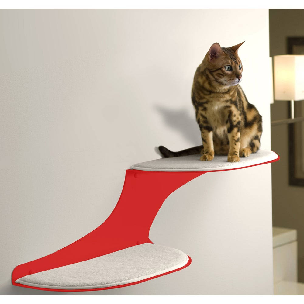 Red Left Facing Cat Shelf Z1963