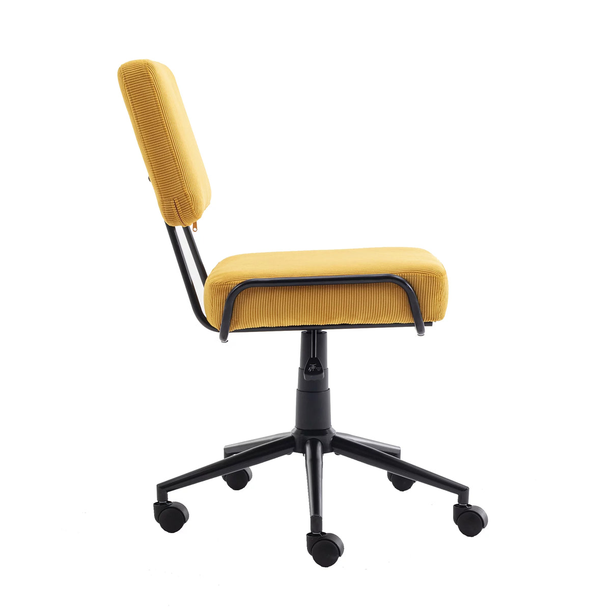 Yellow Corduroy Adjustable Swivel Desk Chair C77220