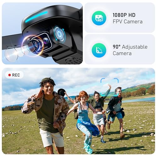 1080P HD FPV Camera Drone with Brushless Motor, 2 Batteries, Foldable S761363
