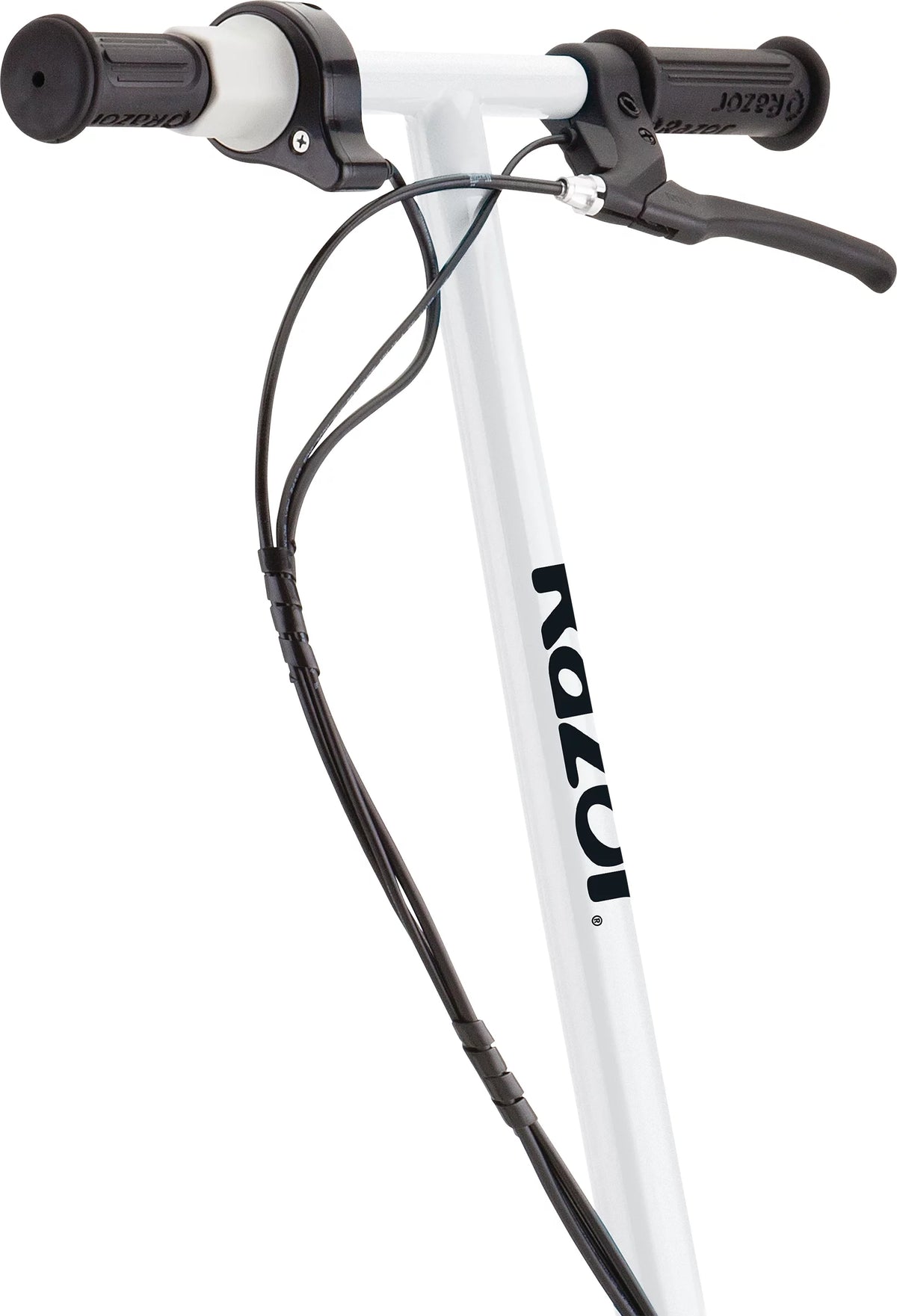 White Electric Scooter with 8 Pneumatic Front Tire K27568