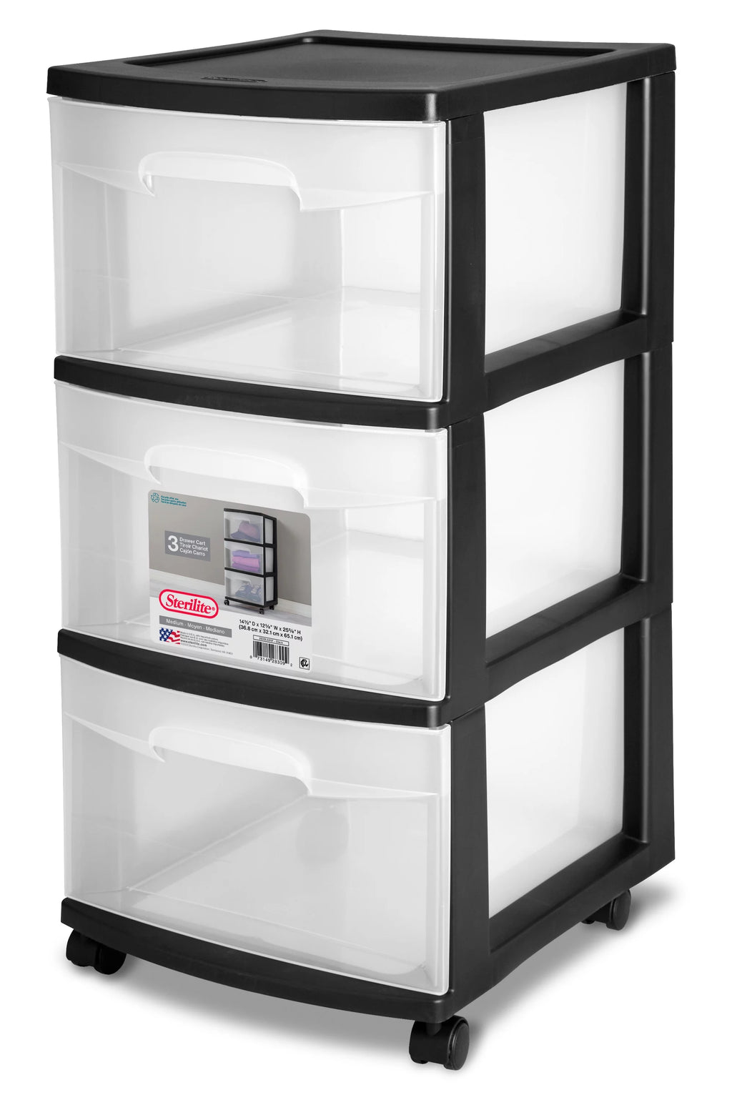 3 Drawer Plastic Cart U63562