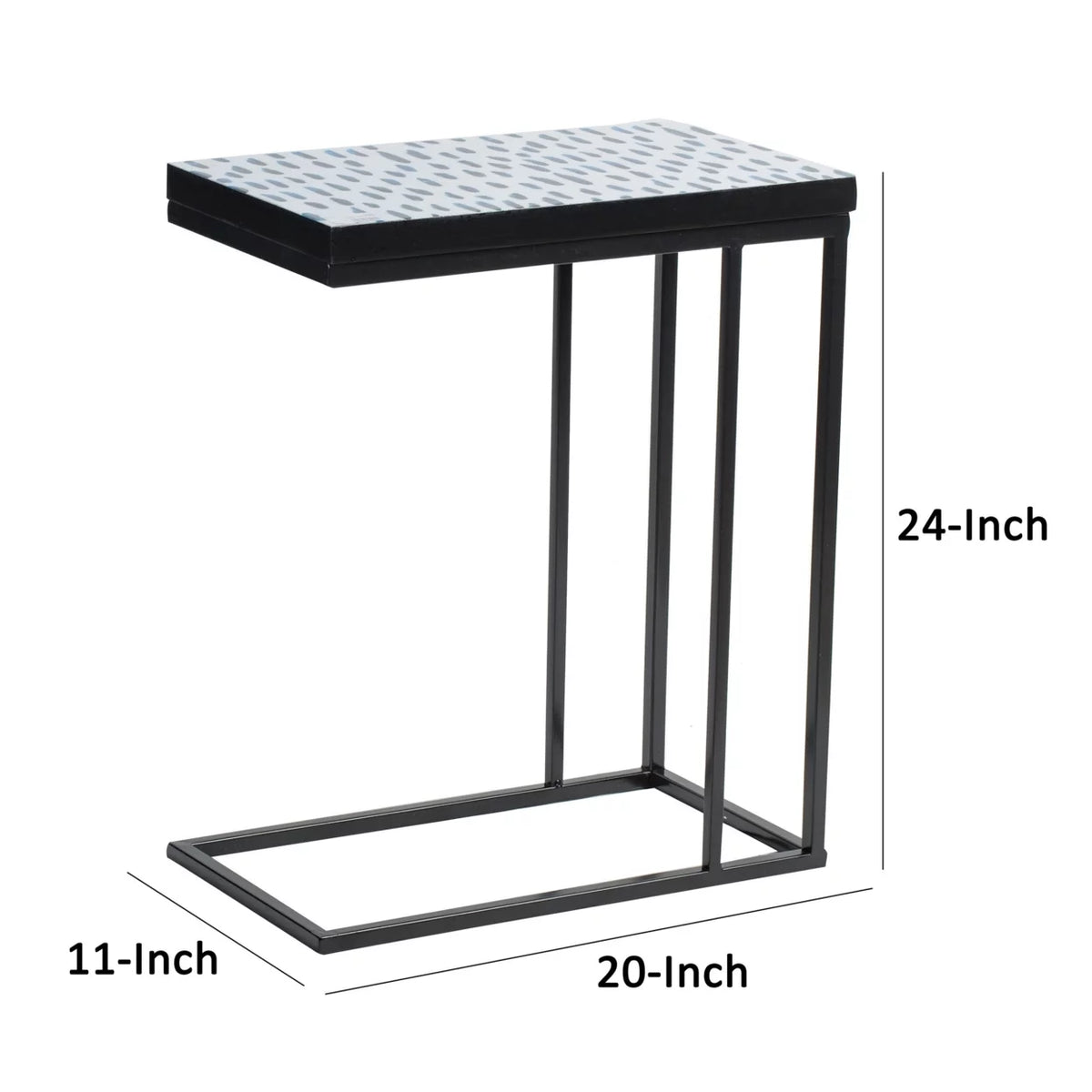 24 Inch C Shape End Side Table P632920
