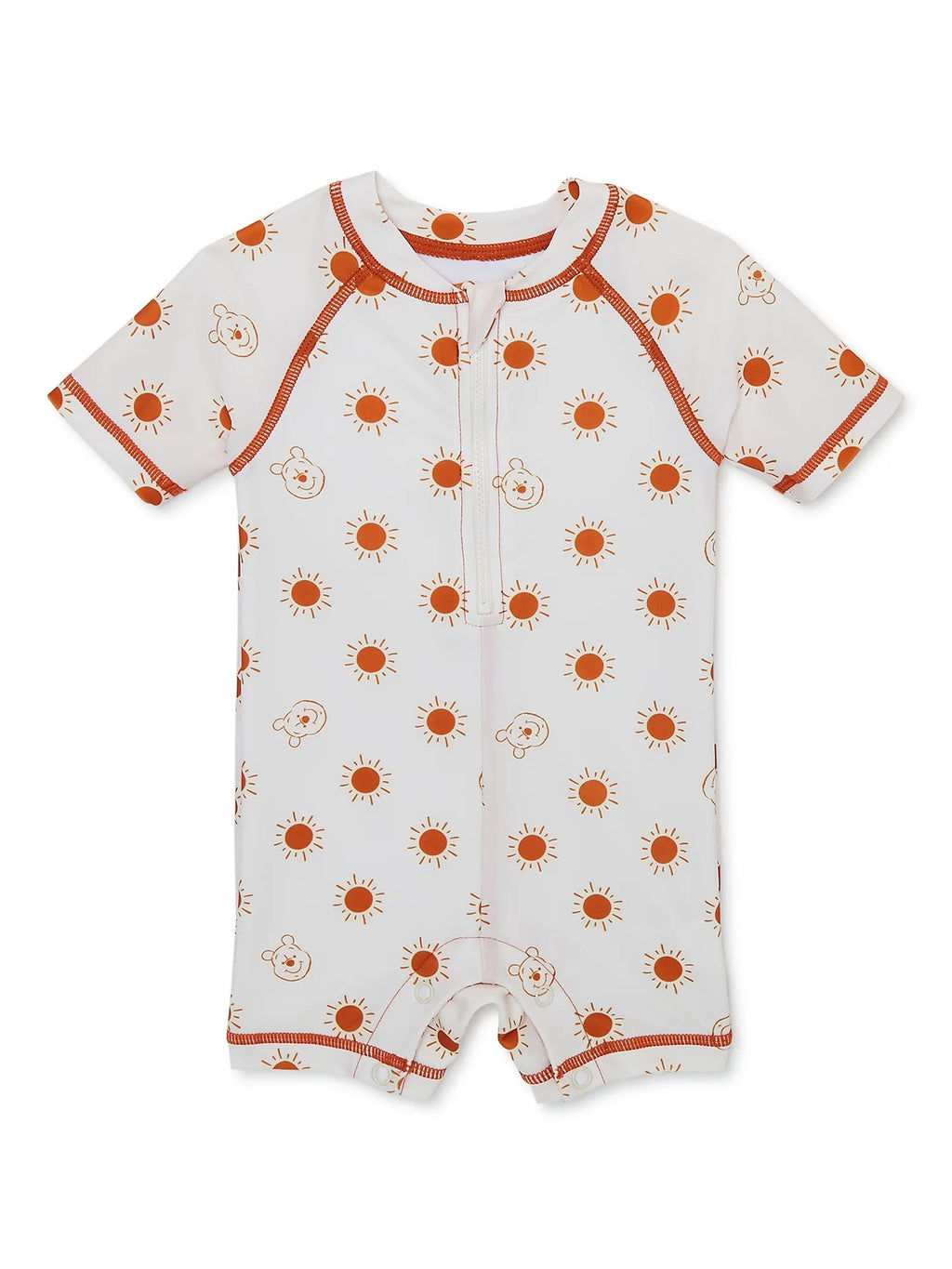 Baby Short Sleeve Rashguard Swimsuit, 1-Piece V914
