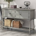 Gray Modern Console Table with 2 Drawers G82219