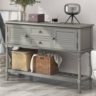 Gray Modern Console Table with 2 Drawers G82219