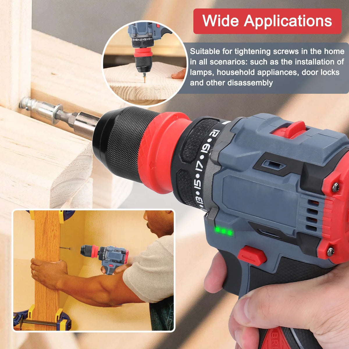 Electric Drill 2in1 Lithium Screwdriver Power Tool R241