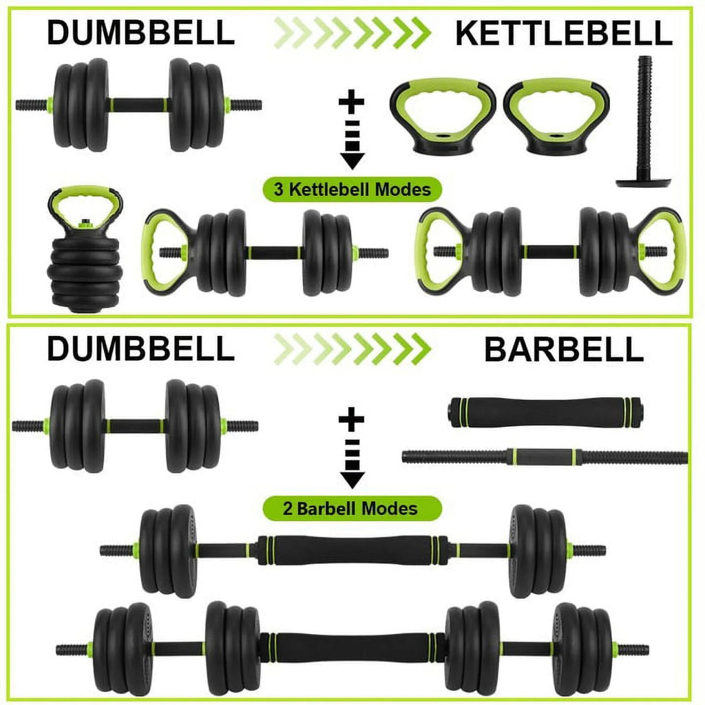 4-in-1 Adjustable Dumbbells Set 66 LBS S12994