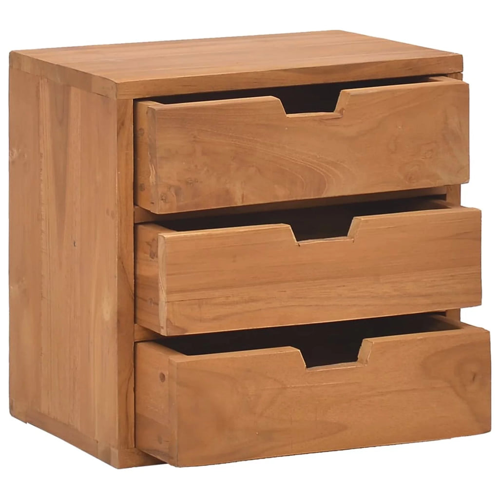 Solid Teak Wood Bedside Cabinet L6658