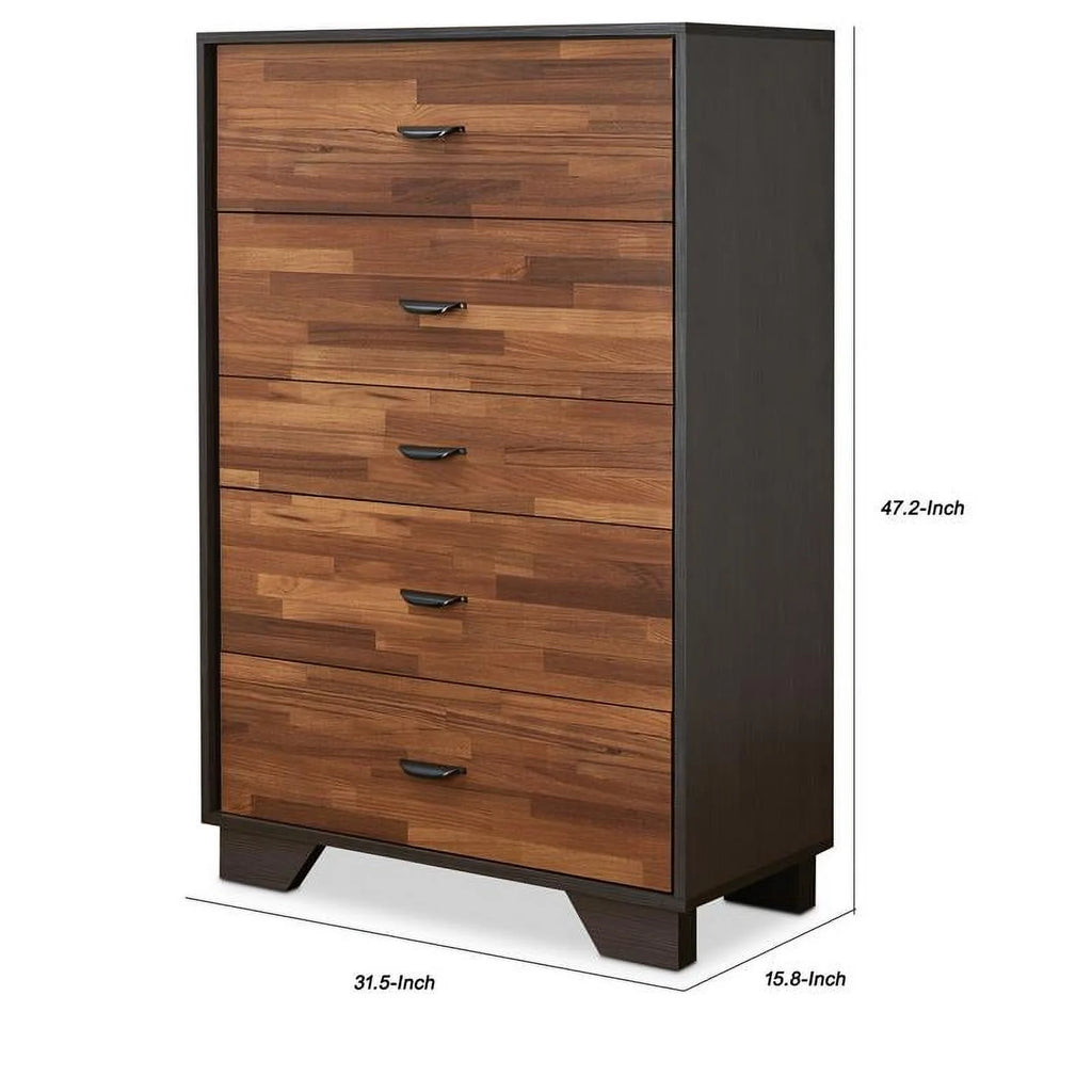 16" Transitional Wood Chest with 5 Drawers J9118