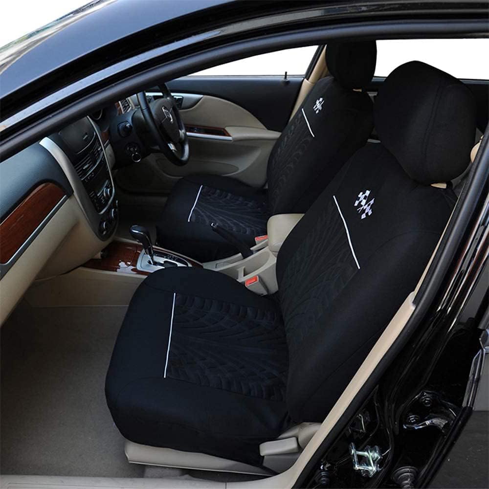 Black 9PCS Car Seat Protectors G8401