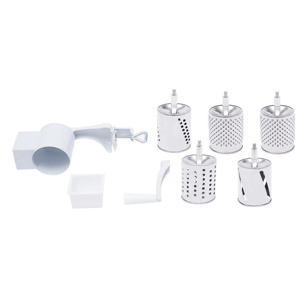 Rotary Cheese Grater with 5 Stainless Steel Drum Blades P386099