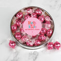 Large Plastic Candy Gift Tin with Chocolate Strawberries & Cream Truffles D45262