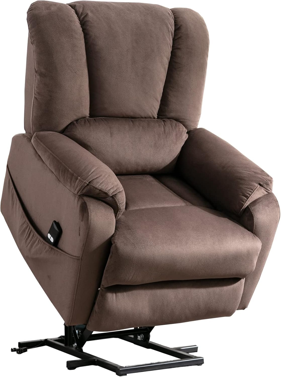 Light Brown Power Lift Recliner with Remote Control F237620