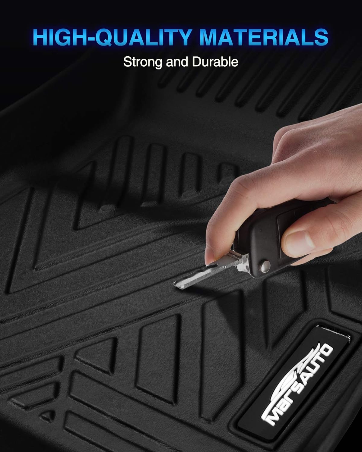 Custom Fit All Weather TPE Black Car Floor Mats Full Set L43943