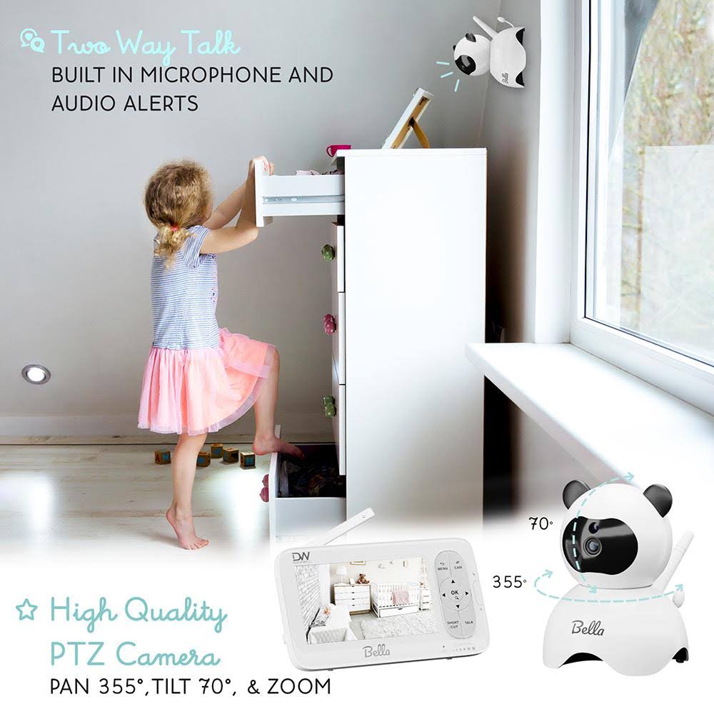 Video Baby Monitor 5 LCD Camera 2 Way Audio Night Vision Z5136