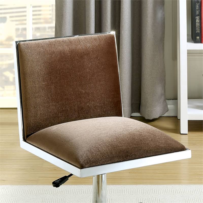 Brown Ergonomic Armless Office Chair D37010