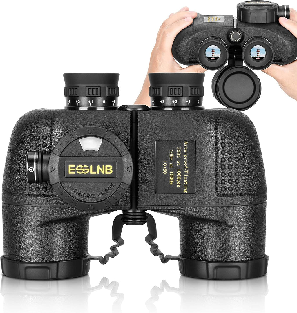 10X50 Waterproof Binoculars with Rangefinder and Compass M638