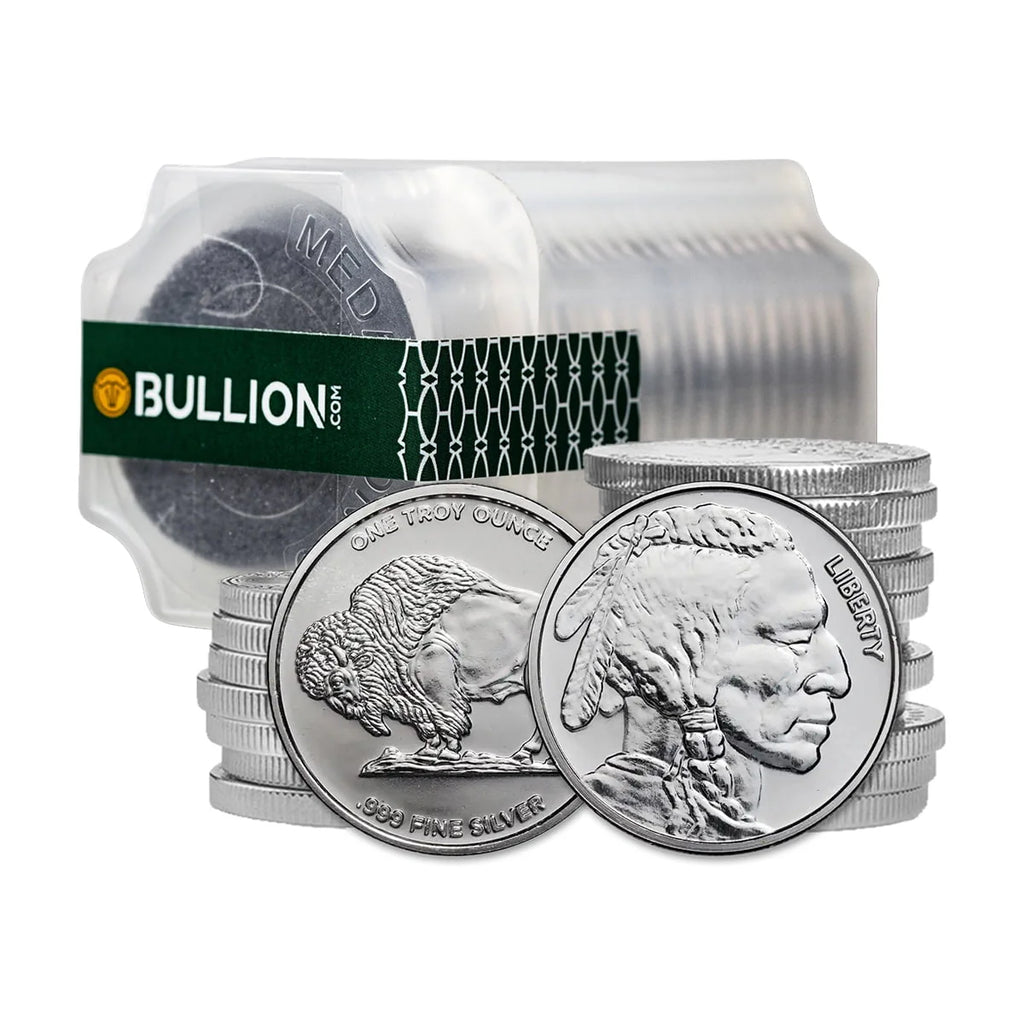 1 oz Silver Buffalo Round Tube of 20 I129