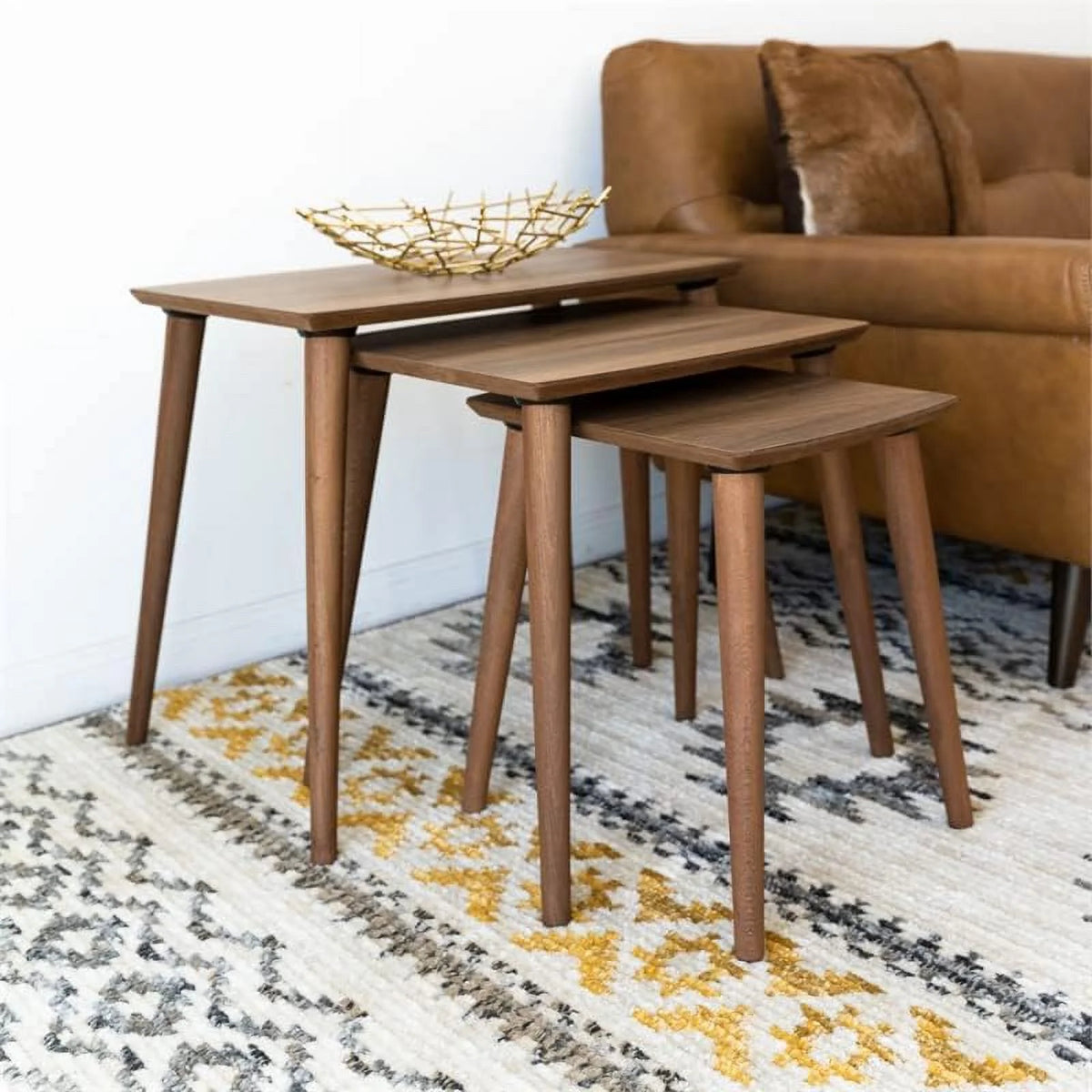 Wood Nesting Tables Set of 3 V626212