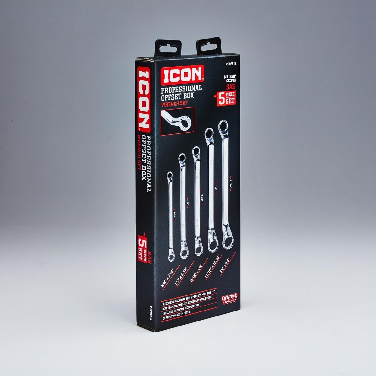 5 Piece SAE Offset Box Wrench Set D609