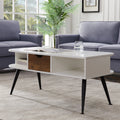 White Coffee Table with Storage Y698