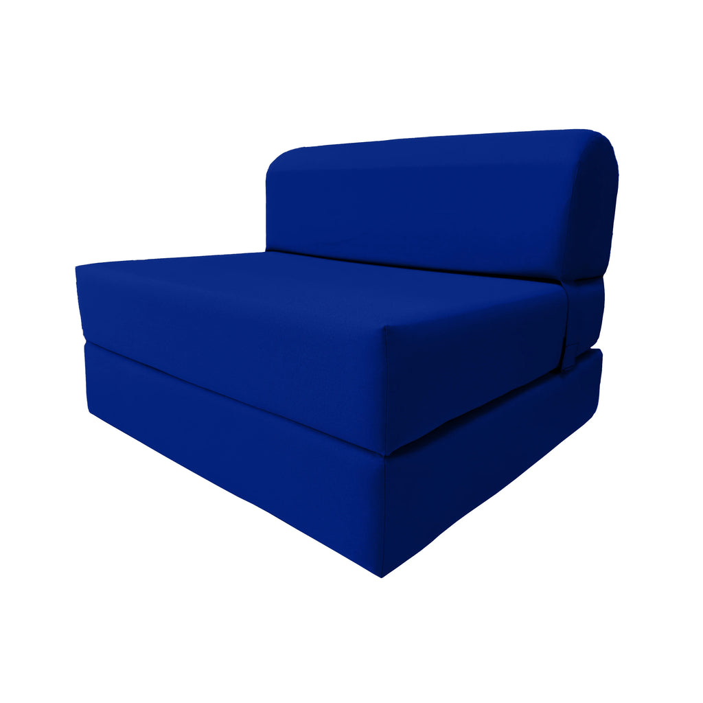 Royal Blue Folding Foam Sleeper Chair F329