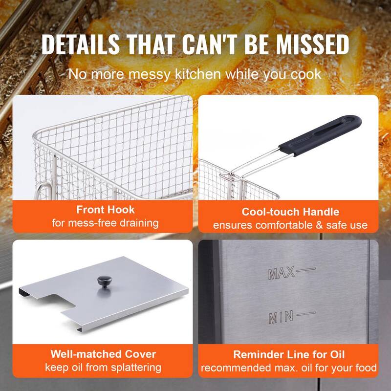 Silver Commercial Electric Deep Fryer P912469