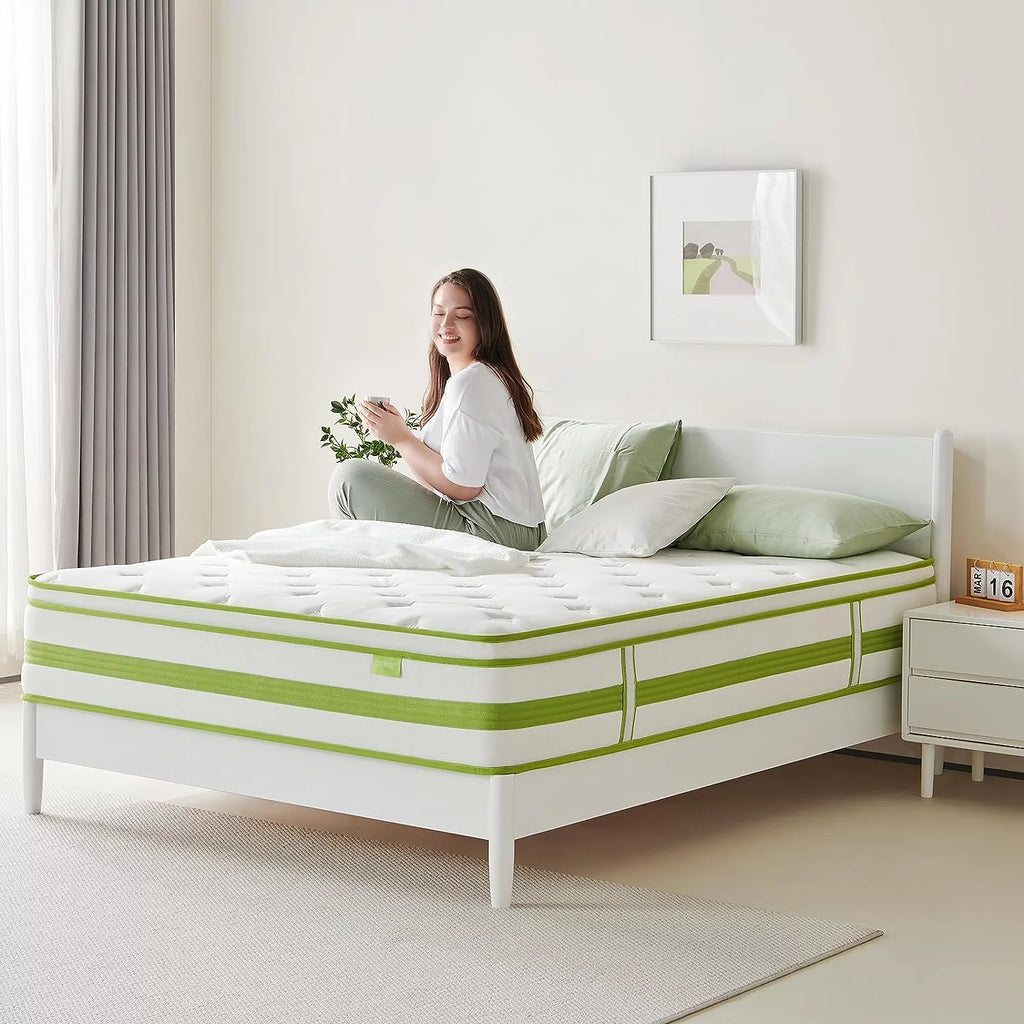 Queen 12 Inch Hybrid Memory Foam Mattress A8955