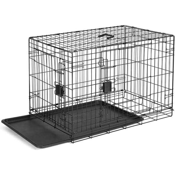 Foldable Metal Wire Dog Crate with Tray X5394