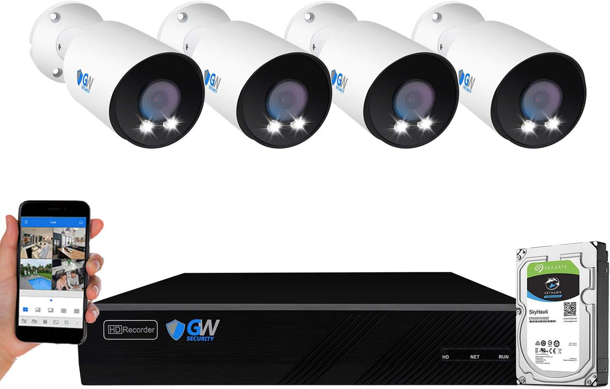 8 Channel 4K PoE Security Camera System with 4 Cameras C11197